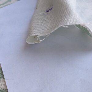 Scalamandre Zanzibar Ikat Aquamarine Green Aqua White Cotton Print Mid-Century MSRP USD 254.80/Y