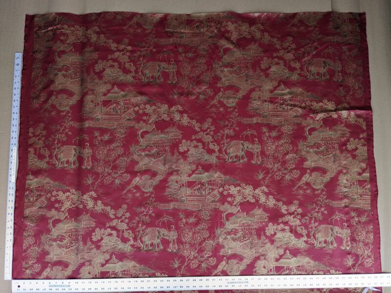 PXL_20240513_185150431 Ralph Lauren Chinoisery Toile Silky Cotton Crimson Gold