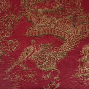 PXL_20240513_185408171 Ralph Lauren Chinoisery Toile Silky Cotton Crimson Gold