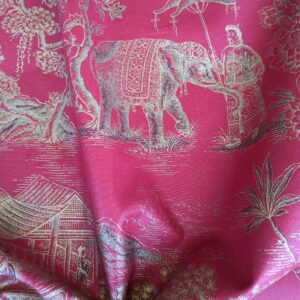 PXL_20240513_185629078 Ralph Lauren Chinoisery Toile Silky Cotton Crimson Gold