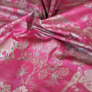 PXL_20240513_185744500 Ralph Lauren Chinoisery Toile Silky Cotton Crimson Gold