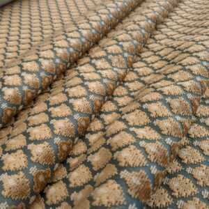 PXL_20240514_210914145 Scalamandre Old World Weavers Verrier Aqua Topaz Blue Diamond Ogee Small Scale  MSRP USD668/y