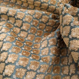 PXL_20240514_210935661 Scalamandre Old World Weavers Verrier Aqua Topaz Blue Diamond Ogee Small Scale  MSRP USD668/y