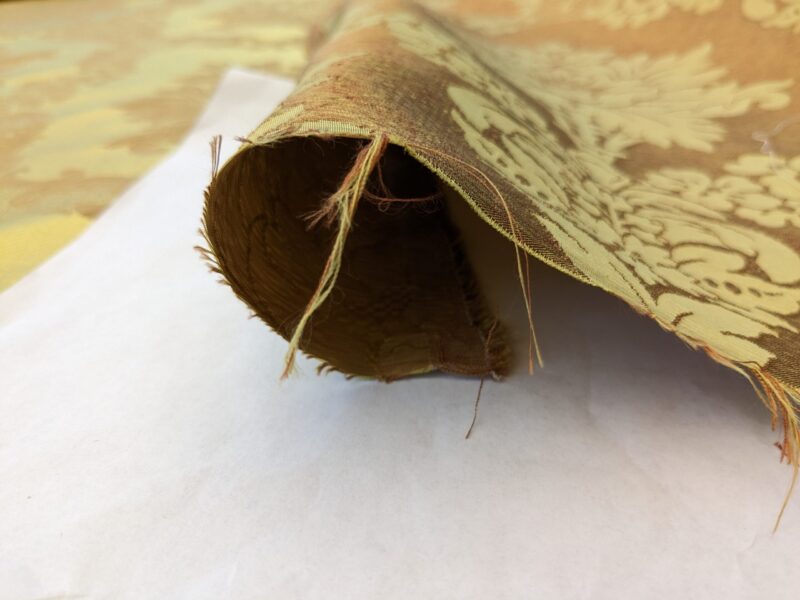 Scalamandre Fornarina Gold Silk Damask Medallion MSRP USD 648/Y