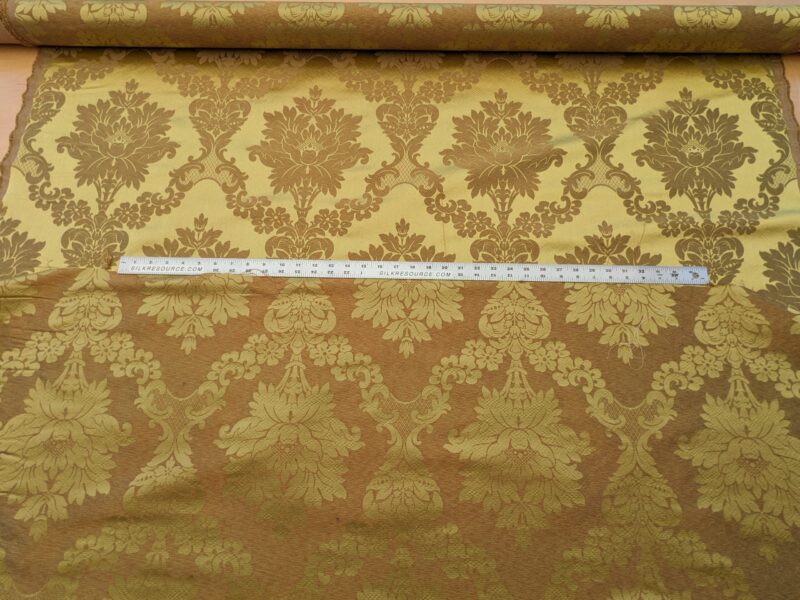 Scalamandre Fornarina Gold Silk Damask Medallion MSRP USD 648/Y