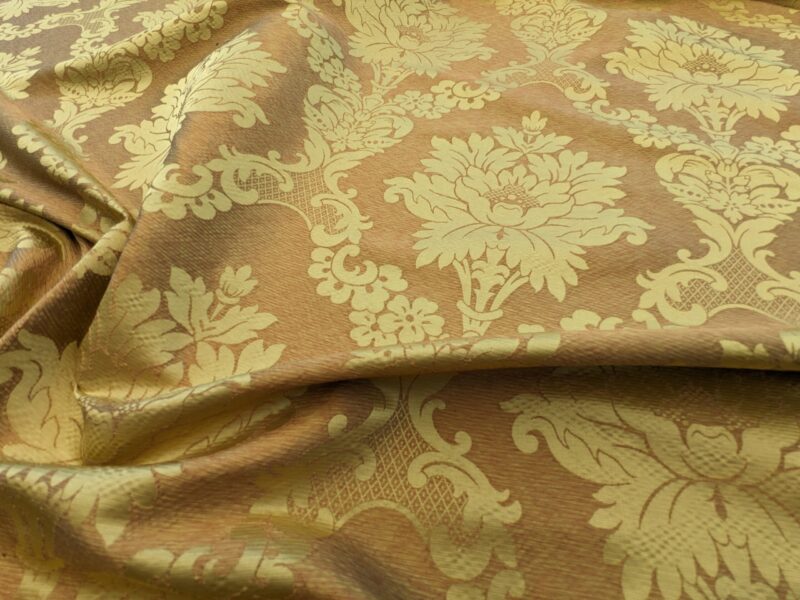 Scalamandre Fornarina Gold Silk Damask Medallion MSRP USD 648/Y