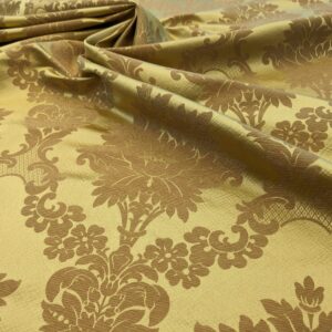 Scalamandre Fornarina Gold Silk Damask Medallion MSRP USD 648/Y