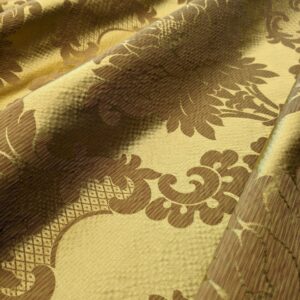 Scalamandre Fornarina Gold Silk Damask Medallion MSRP USD 648/Y