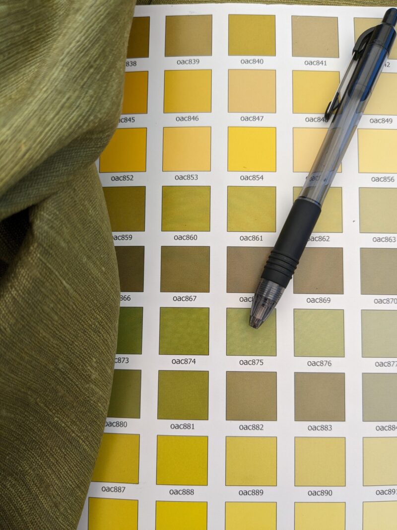 Scalamandre Vienne Texture Moss Green Silk Solid Texture MSRP USD 276/y