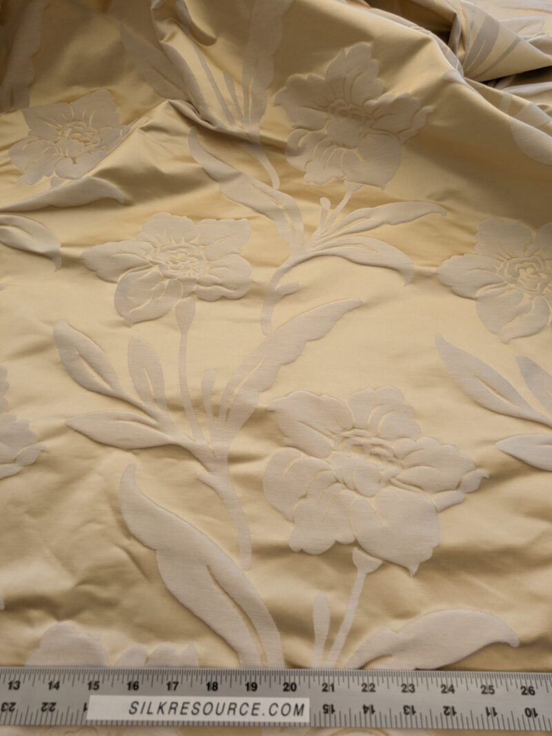 Scalamandre Sophie Ivory Silk Cotton Floral MSRP USD318/y