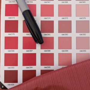 PXL_20240521_184833547 Scalamandre Astley Silk Strie Coral Red Pin Stripe Small Scale MSRP USD350+/yard