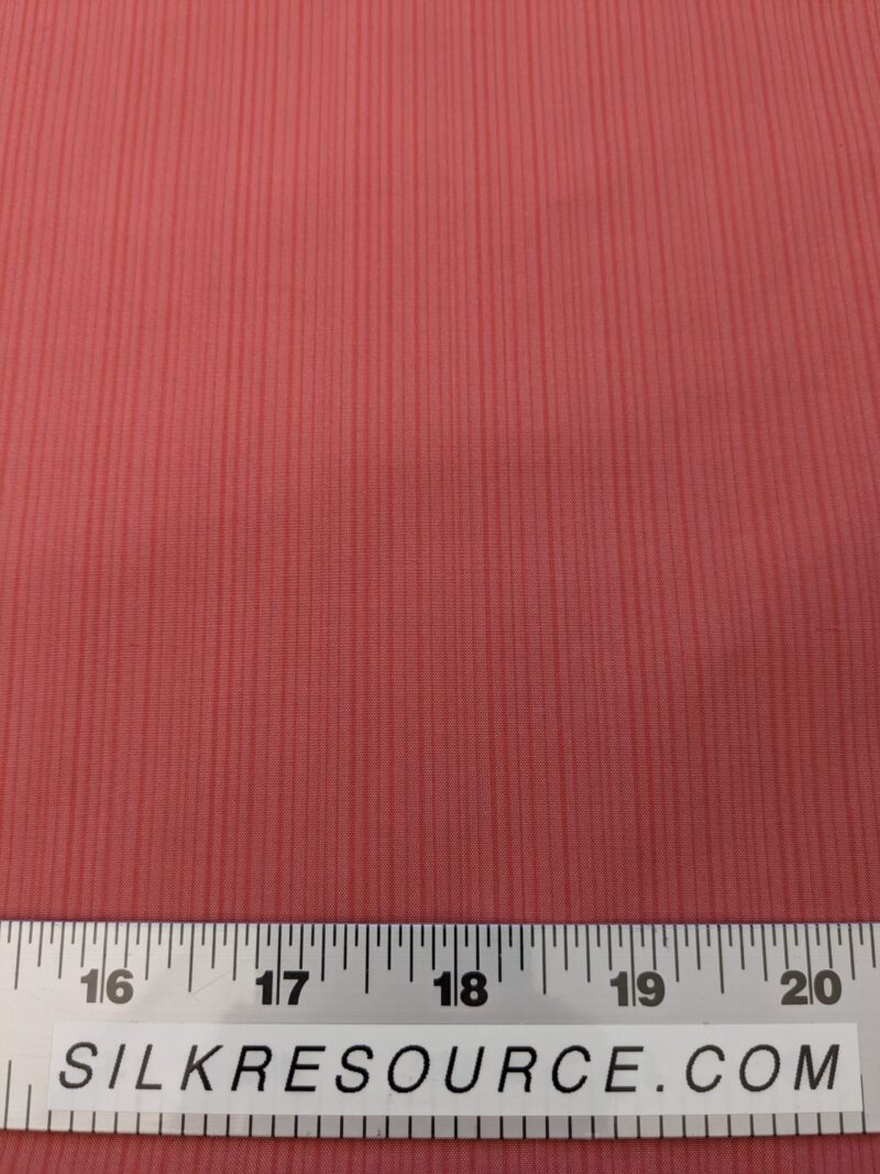 PXL_20240521_184924036 Scalamandre Astley Silk Strie Coral Red Pin Stripe Small Scale MSRP USD350+/yard