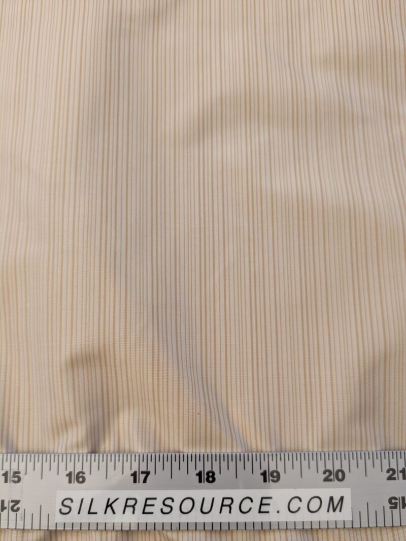 PXL_20240521_185649474 Scalamandre Astley Silk Strie Shell Beige Pin Stripe Small Scale MSRP USD350+/yard