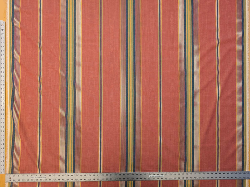 PXL_20240521_195912032 Scalamandre Savini Moire Rose Red Yellow Blue Green Stripe MSRP USD 136/y
