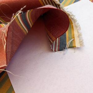 PXL_20240521_195946815 Scalamandre Savini Moire Rose Red Yellow Blue Green Stripe MSRP USD 136/y