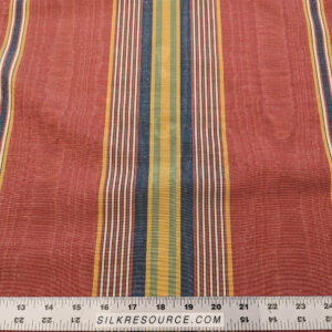 PXL_20240521_200047039 Scalamandre Savini Moire Rose Red Yellow Blue Green Stripe MSRP USD 136/y