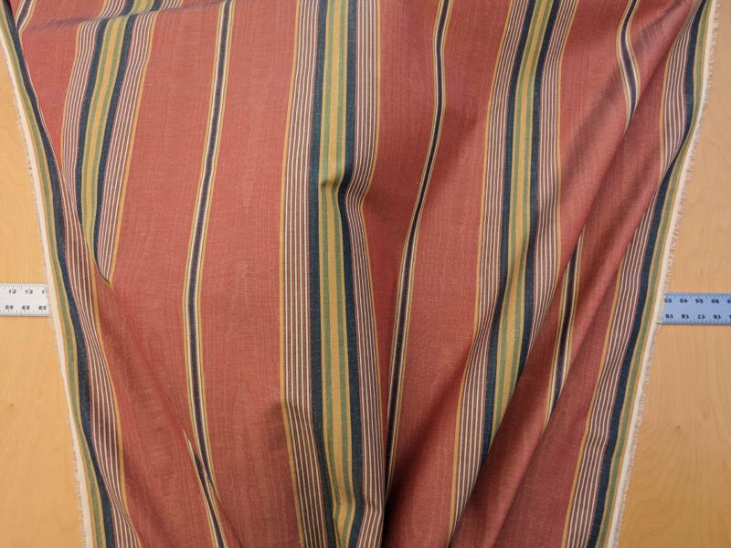 PXL_20240521_200151235 Scalamandre Savini Moire Rose Red Yellow Blue Green Stripe MSRP USD 136/y