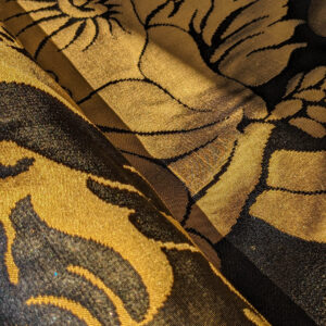 PXL_20240521_221822433 Scalamandre Aspide II Black & Gold  Damask MSRP USD 628/y