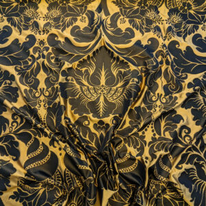 PXL_20240521_221947838 Scalamandre Aspide II Black & Gold  Damask MSRP USD 628/y