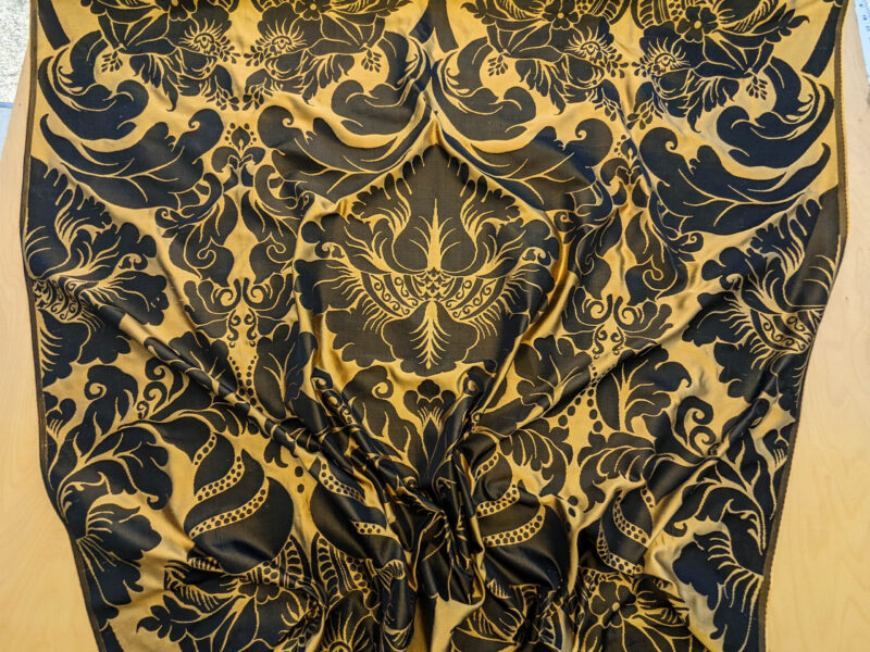 PXL_20240521_221947838 Scalamandre Aspide II Black & Gold  Damask MSRP USD 628/y
