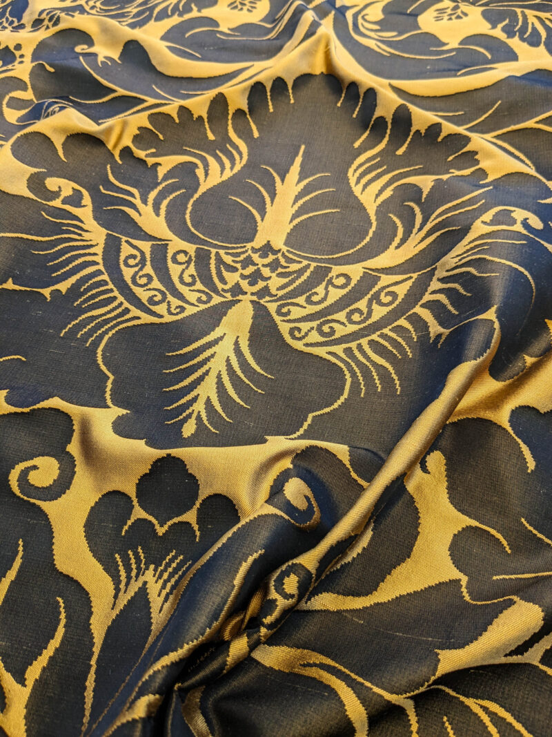 PXL_20240521_221958018 Scalamandre Aspide II Black & Gold  Damask MSRP USD 628/y