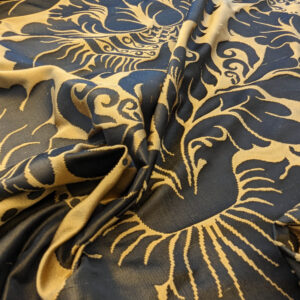PXL_20240521_222153415 Scalamandre Aspide II Black & Gold  Damask MSRP USD 628/y
