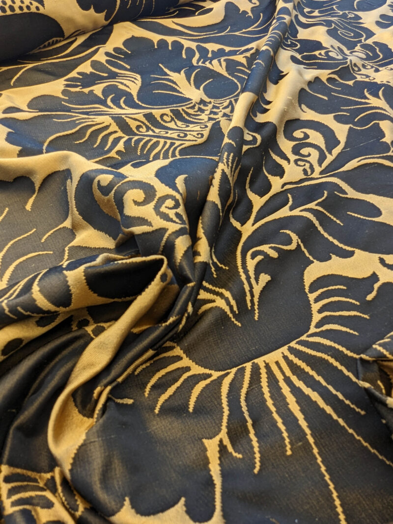 PXL_20240521_222153415 Scalamandre Aspide II Black & Gold  Damask MSRP USD 628/y
