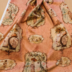 PXL_20240522_193902729 Scalamandre Cotteen Chinois Spice Pink Red Chinoiserie Birds Teahouse Toile Scenic MSRP USD 200+/y