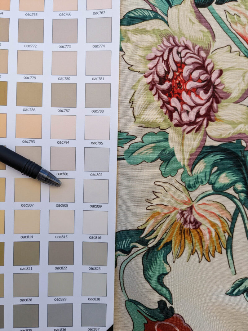 PXL_20240522_194811928 Scalamandre Les Fleurs Mystereiuses Cream Beige Floral Botanical Foliage MSRP USD 784/y