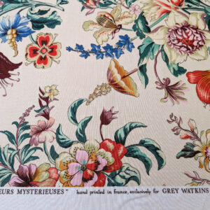 PXL_20240522_194919032 Scalamandre Les Fleurs Mystereiuses Cream Beige Floral Botanical Foliage MSRP USD 784/y