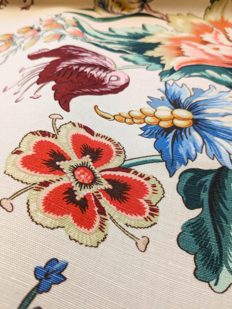 PXL_20240522_195024749 Scalamandre Les Fleurs Mystereiuses Cream Beige Floral Botanical Foliage MSRP USD 784/y