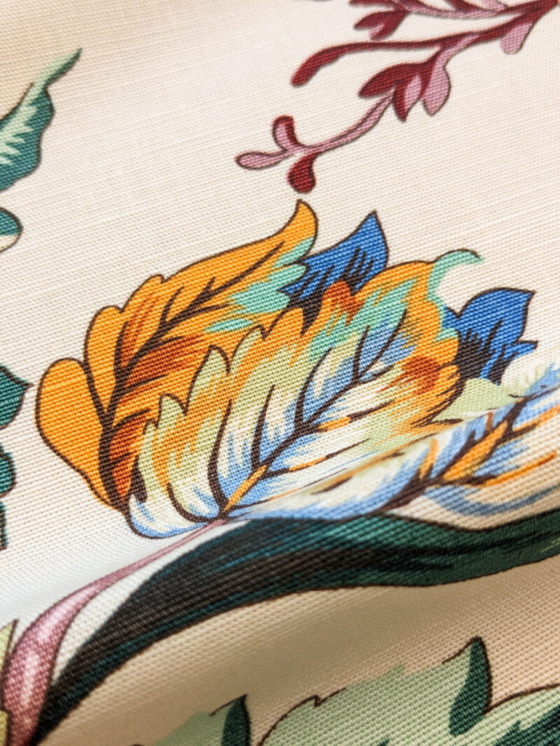 PXL_20240522_195032946 Scalamandre Les Fleurs Mystereiuses Cream Beige Floral Botanical Foliage MSRP USD 784/y