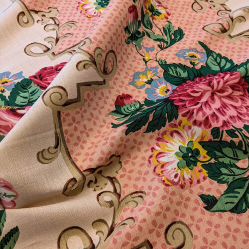 PXL_20240522_204655544 Scalamandre Belgrave Panel Multi Pink Red Green White Floral Large Scale MSRP USD 170/y