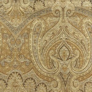 WhatsApp Image 2024-05-15 at 03.52.55_087d92a6 Scalamandre " Asha Gold MSRP USD 256/Y Woven Turkish Paisley Chenille Gold Red Rust