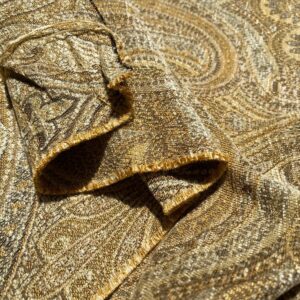 WhatsApp Image 2024-05-15 at 03.52.55_0a24a34e Scalamandre " Asha Gold MSRP USD 256/Y Woven Turkish Paisley Chenille Gold Red Rust