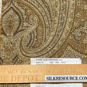 WhatsApp Image 2024-05-15 at 03.52.55_feb95f6a Scalamandre " Asha Gold MSRP USD 256/Y Woven Turkish Paisley Chenille Gold Red Rust