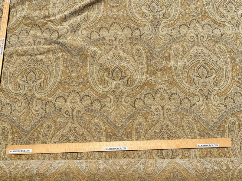 WhatsApp Image 2024-05-15 at 03.52.56_30ce8dcd Scalamandre " Asha Gold MSRP USD 256/Y Woven Turkish Paisley Chenille Gold Red Rust