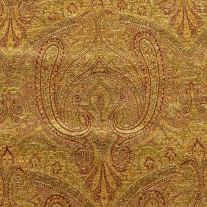 WhatsApp Image 2024-05-15 at 04.46.20_81066d9b Scalamandre Asha Topaz MSRP USD 256/Y Woven Turkish Paisley Chenille Gold Paisley