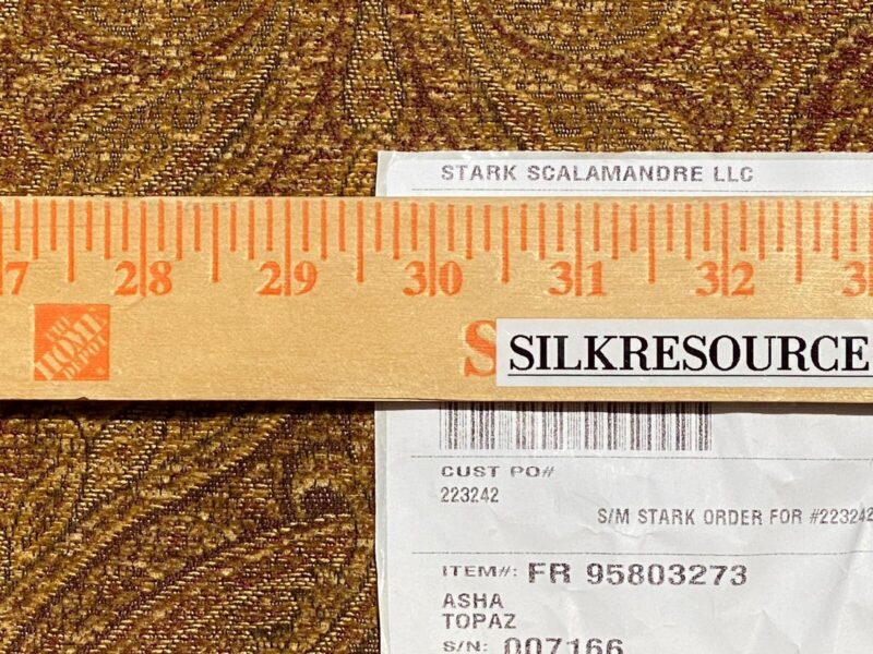 WhatsApp Image 2024-05-15 at 04.46.20_b1b9ab8c Scalamandre Asha Topaz MSRP USD 256/Y Woven Turkish Paisley Chenille Gold Paisley