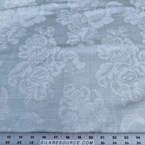 original_370c1d53-b0e4-4289-9e2a-eba3f8bf2ef9_PXL_20240507_191046501 17x17" Sample Scalamandre Uppsala White On Gustavian Blue Green Silk Damask MSRP USD 588/y