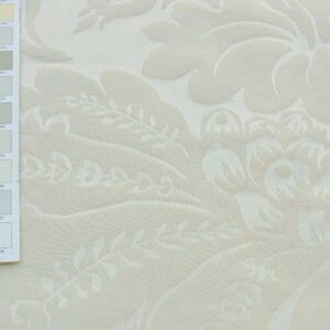 By Yard Scalamandre "Hunt Damask" in Special Ivory 100% Cotton Renaissance Damask Heavy MSRP USD300+/Y