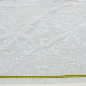 By Yard Scalamandre "Hunt Damask" in Special Ivory 100% Cotton Renaissance Damask Heavy MSRP USD300+/Y
