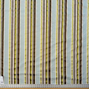 IMG_3500 Scalamandre Tango Aqua/Multi Blue Green Rainbow Stripe 100% Silk Jacquard MSRP USD 324/y