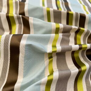 IMG_3503 Scalamandre Tango Aqua/Multi Blue Green Rainbow Stripe 100% Silk Jacquard MSRP USD 324/y