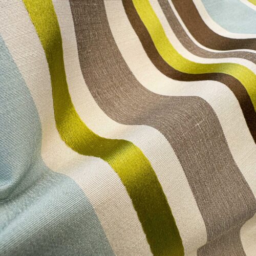 IMG_3504 Scalamandre Tango Aqua/Multi Blue Green Rainbow Stripe 100% Silk Jacquard MSRP USD 324/y