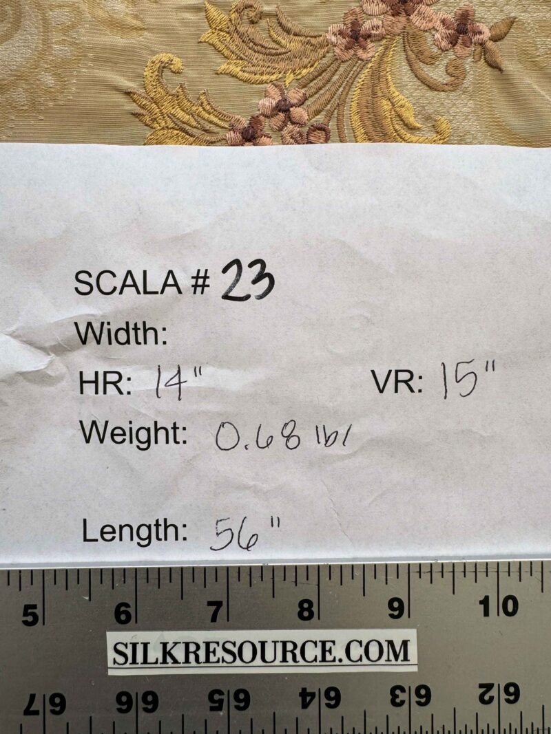 IMG_3969 Scalamandre Floral Botanical Brown Beige Embroidery Historical 1.2y