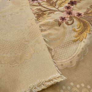 IMG_3973 Scalamandre Floral Botanical Brown Beige Embroidery Historical 1.2y