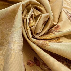 IMG_3976 Scalamandre Floral Botanical Brown Beige Embroidery Historical 1.2y