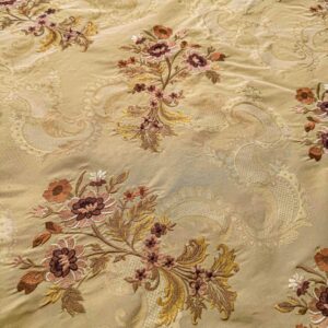 IMG_3977 Scalamandre Floral Botanical Brown Beige Embroidery Historical 1.2y