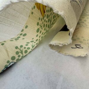 IMG_4182 1.4 y Scalamandre Barbuda Coral/Apricot/Green Gold Dots Fish Nautical Ocean